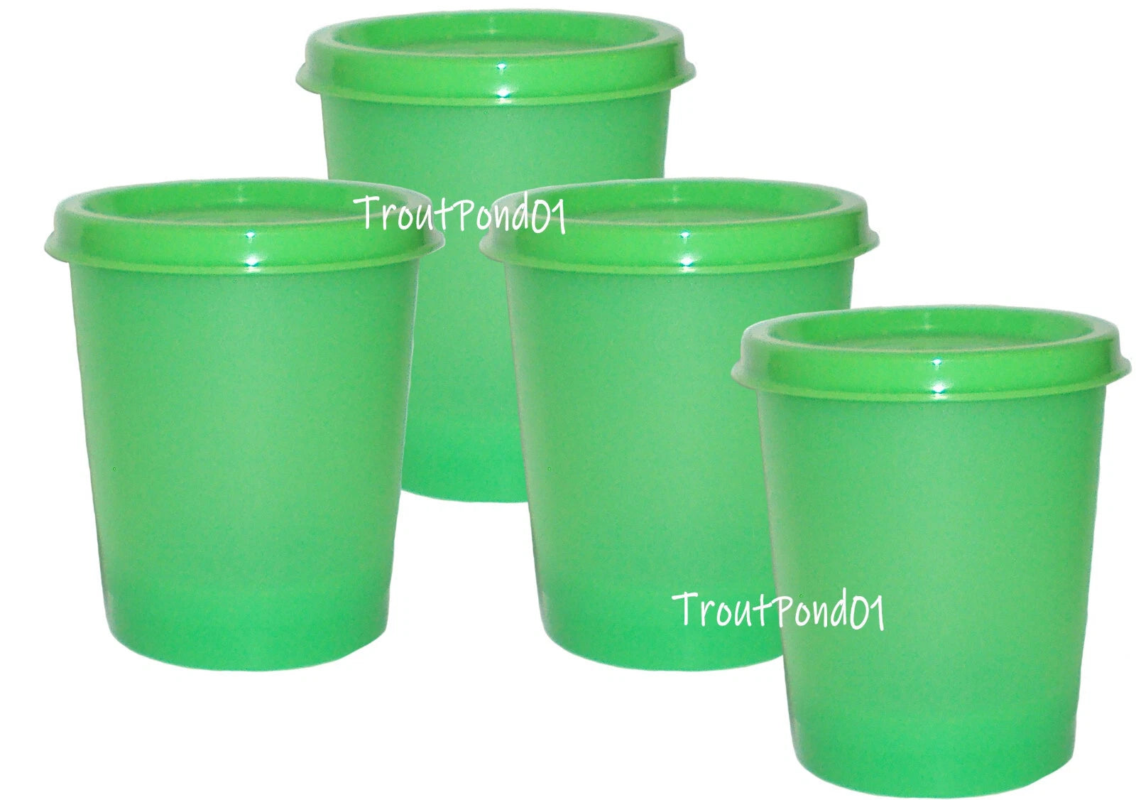 Tupperware Tumblers Small 6oz Cups Vtg Style Textured Weighted Bottom Lids Green | eBay