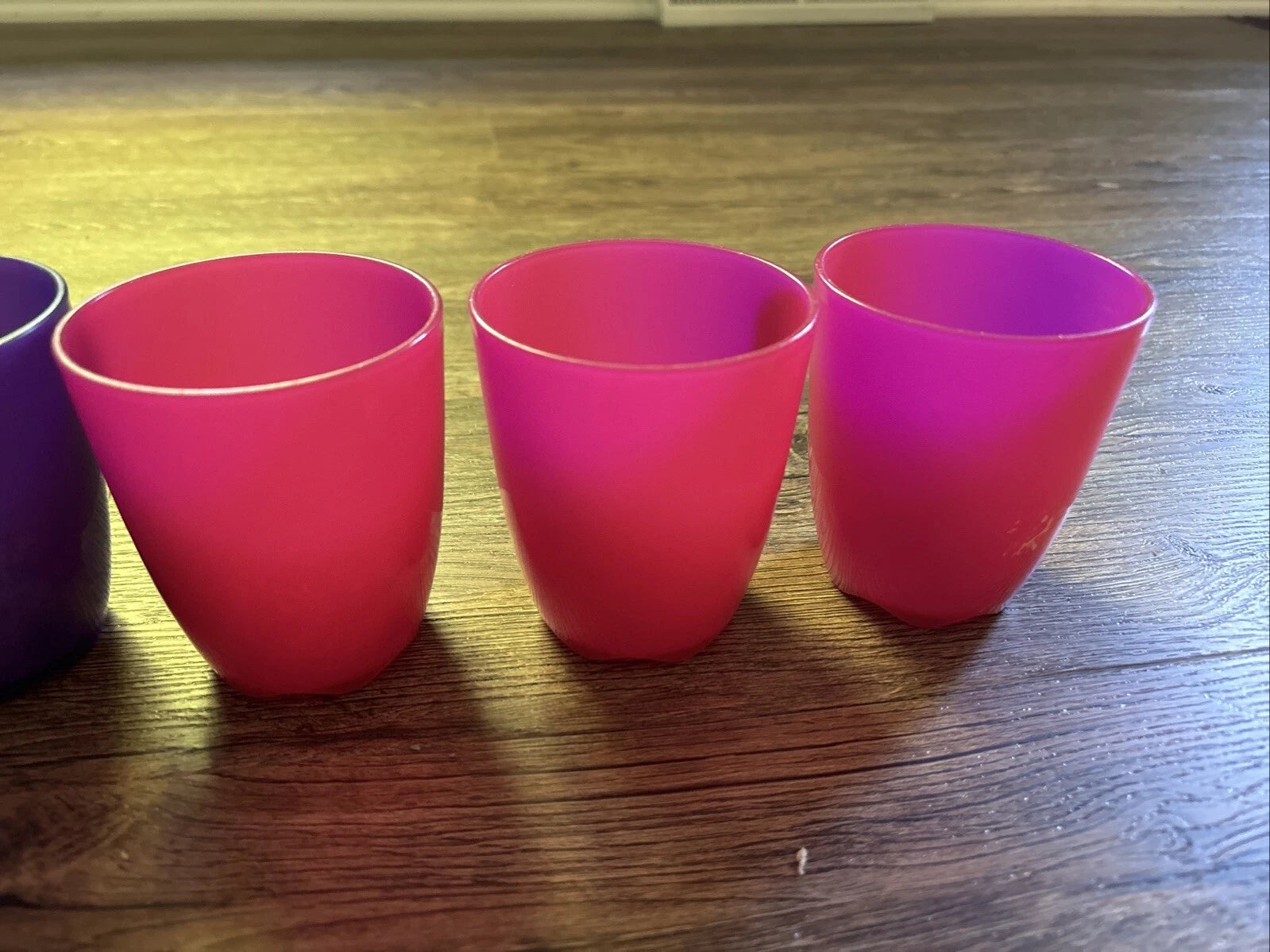 Vintage Tupperware Tumblers Wide Top 8oz Fuchsia Pink & Purple 4792A - R1004 | eBay