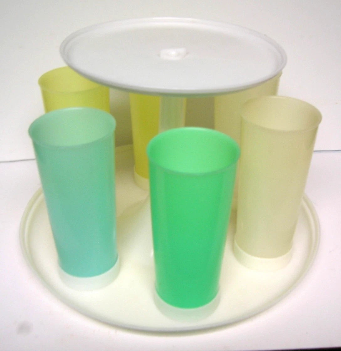 TUPPERWARE CAROUSEL CADDY w/ 6 ORIGINAL 16oz TUMBLERS 503-2 VINTAGE USA Retro | eBay