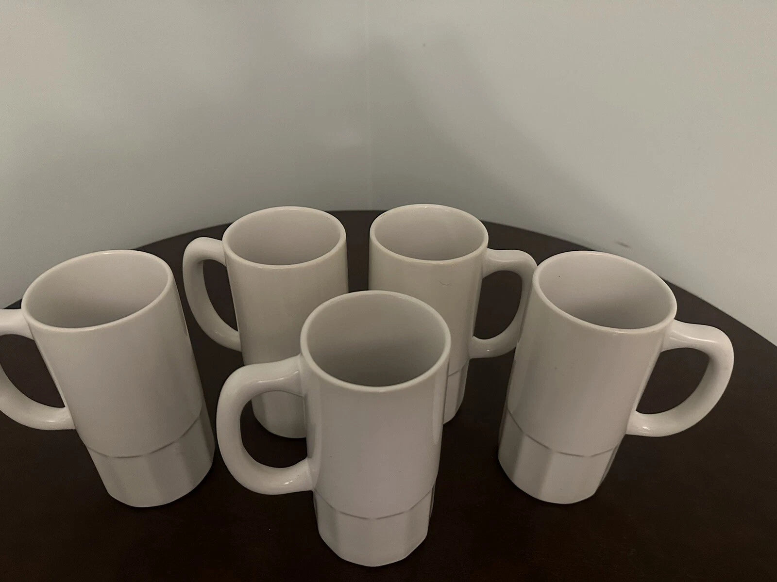 5 Beer Mugs, 22 Ounces, Ceramic White Color QLT Brand USA, Lead Free | eBay