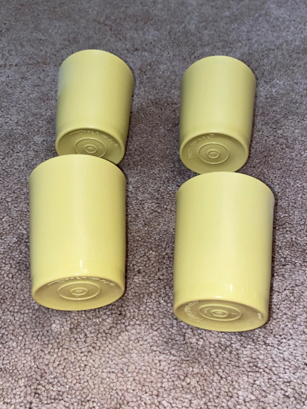 Vintage Tupperware Harvest Gold 6 oz Tumblers Cups F stamp 1251-15 Set of 4 | eBay