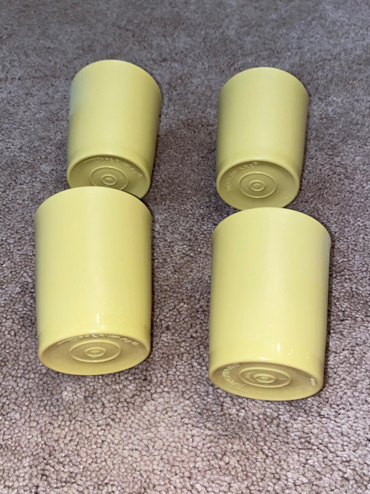 Vintage Tupperware Harvest Gold 6 oz Tumblers Cups F stamp 1251-15 Set of 4 | eBay