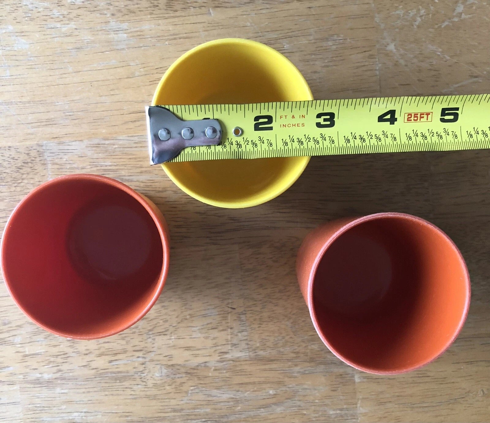 Vintage Tupperware Kids 6oz Juice Cups Lot of 3 Harvest Yellow Orange #1251 | eBay