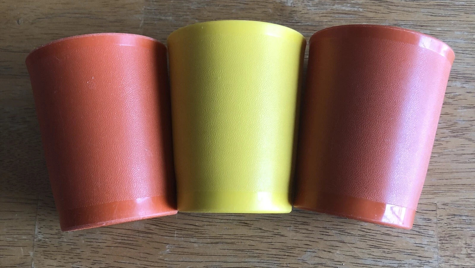 Vintage Tupperware Kids 6oz Juice Cups Lot of 3 Harvest Yellow Orange #1251 | eBay