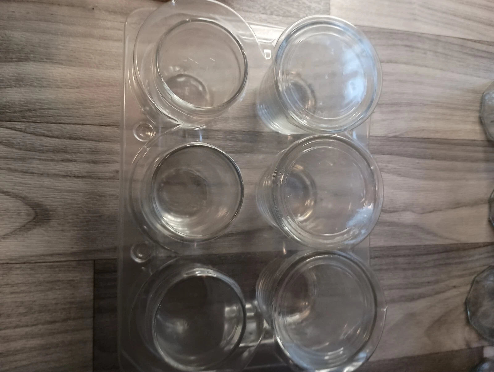 3 Mini Glass Jars And 3 Mini Glass Cups All With Plastic Lids Same Day Shipping! | eBay