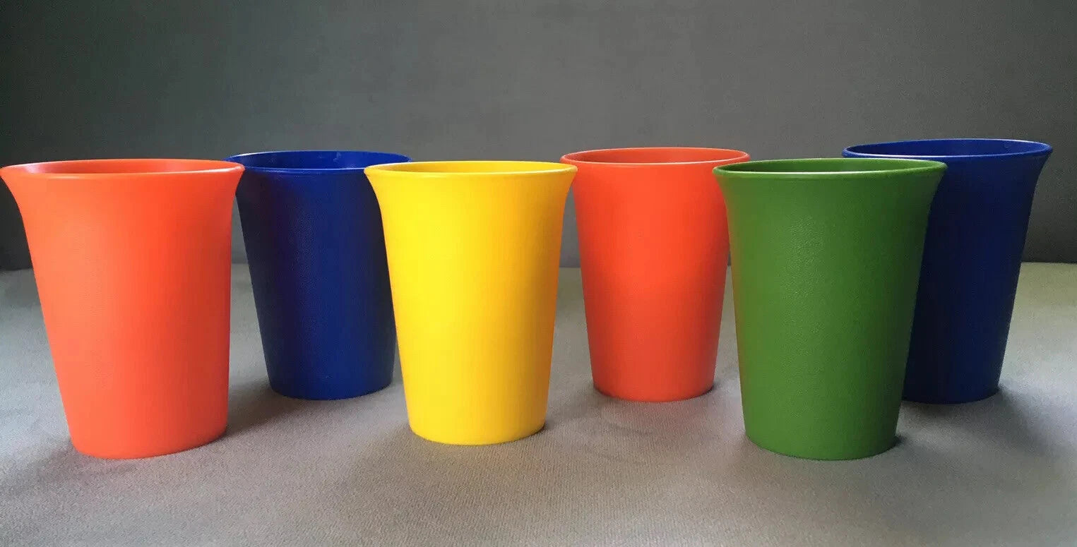 Vintage Tupperware Kids Bell Tumblers Nesting Juice Cups #109 Lot of 6 | eBay