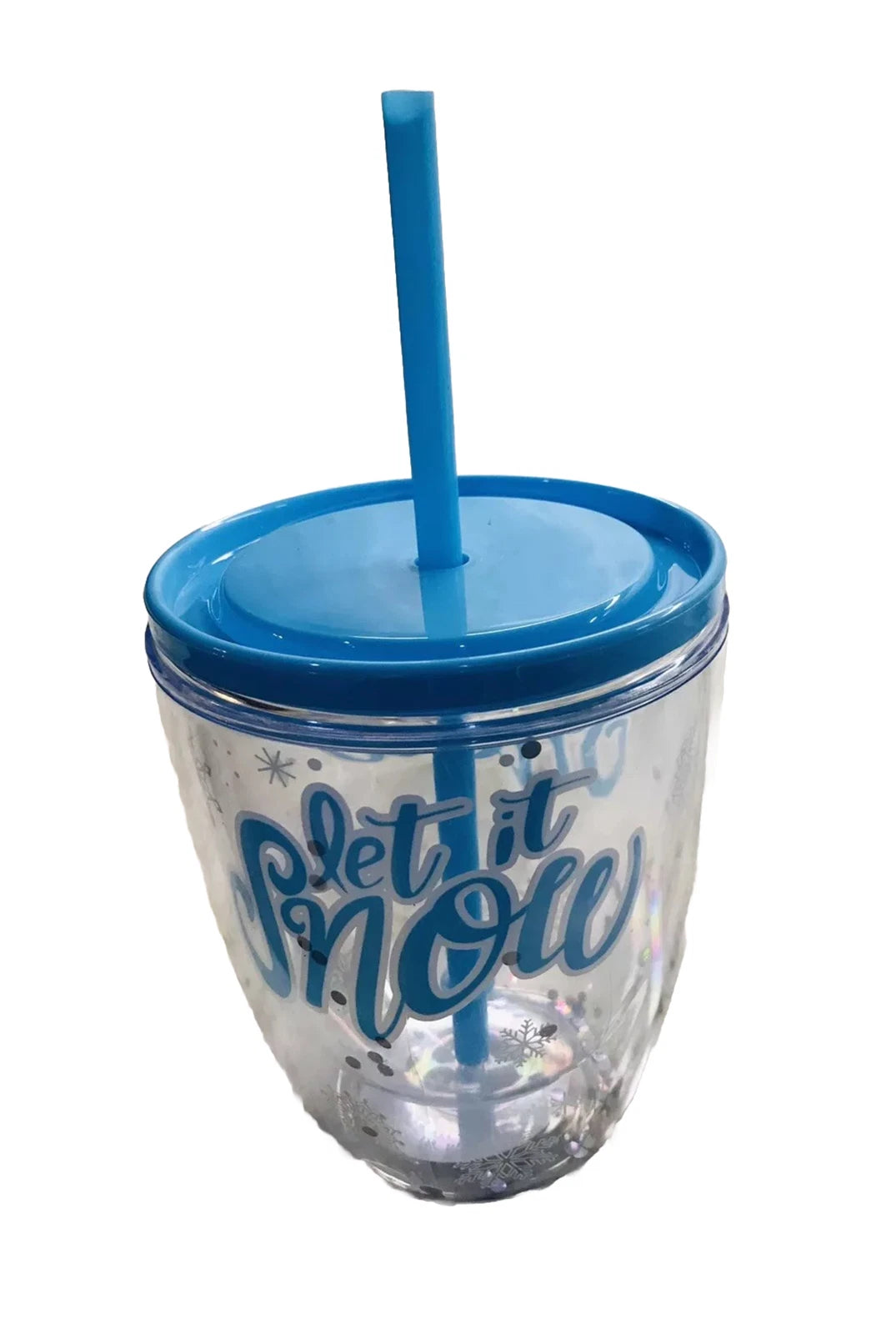Christmas/Winter Plastic Tumbler With Straw-Let It Snow 16oz | eBay
