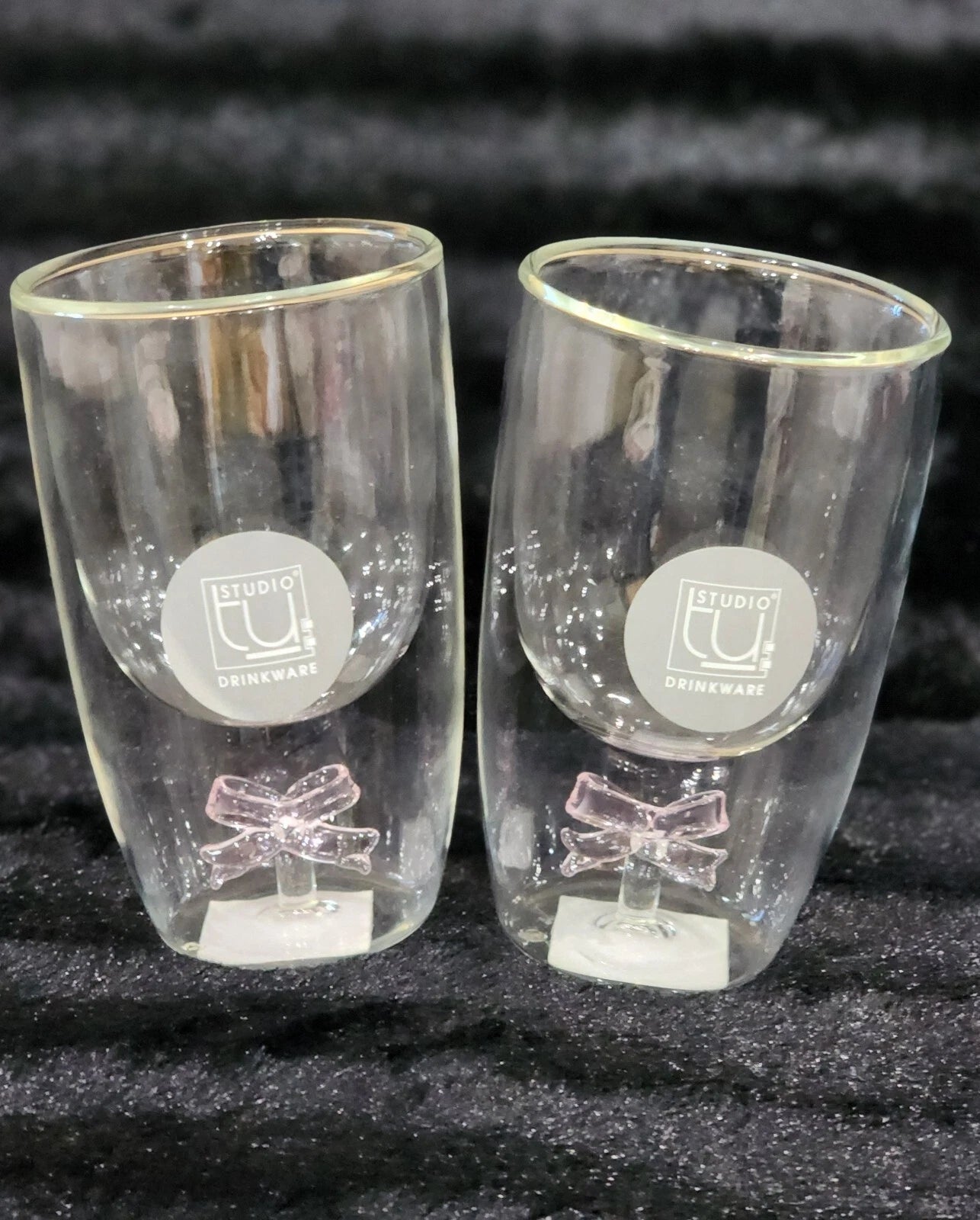 2 Studio Tu PINK BOW Icon Dbl Wall Acrylic Mug Cup 6" Coquette 12 oz Glass Bride | eBay