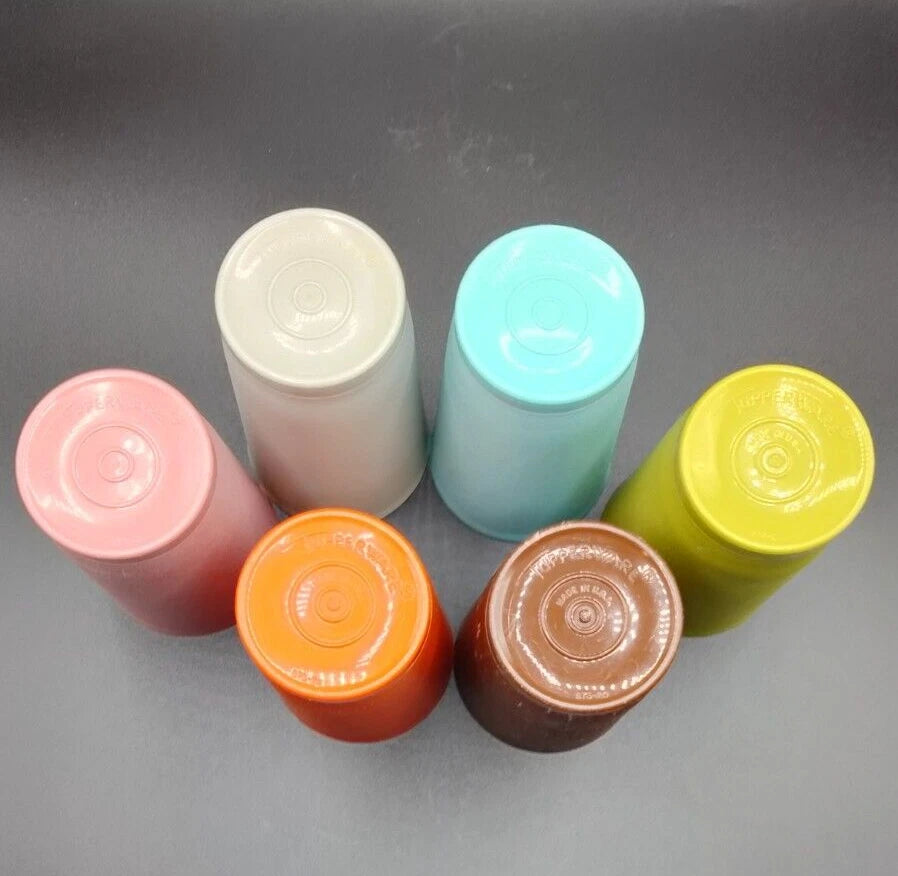 Vintage 6 Piece Tupperware 12 oz Nesting Tumbler Cup Set Multi Colors | eBay