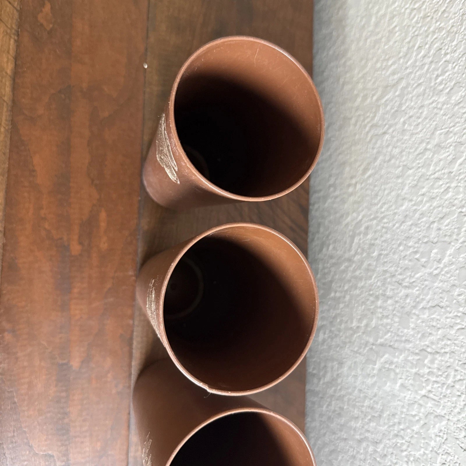 Vintage NASCO 1970s Gold Mushrooms Brown Plastic Cups 6 | eBay
