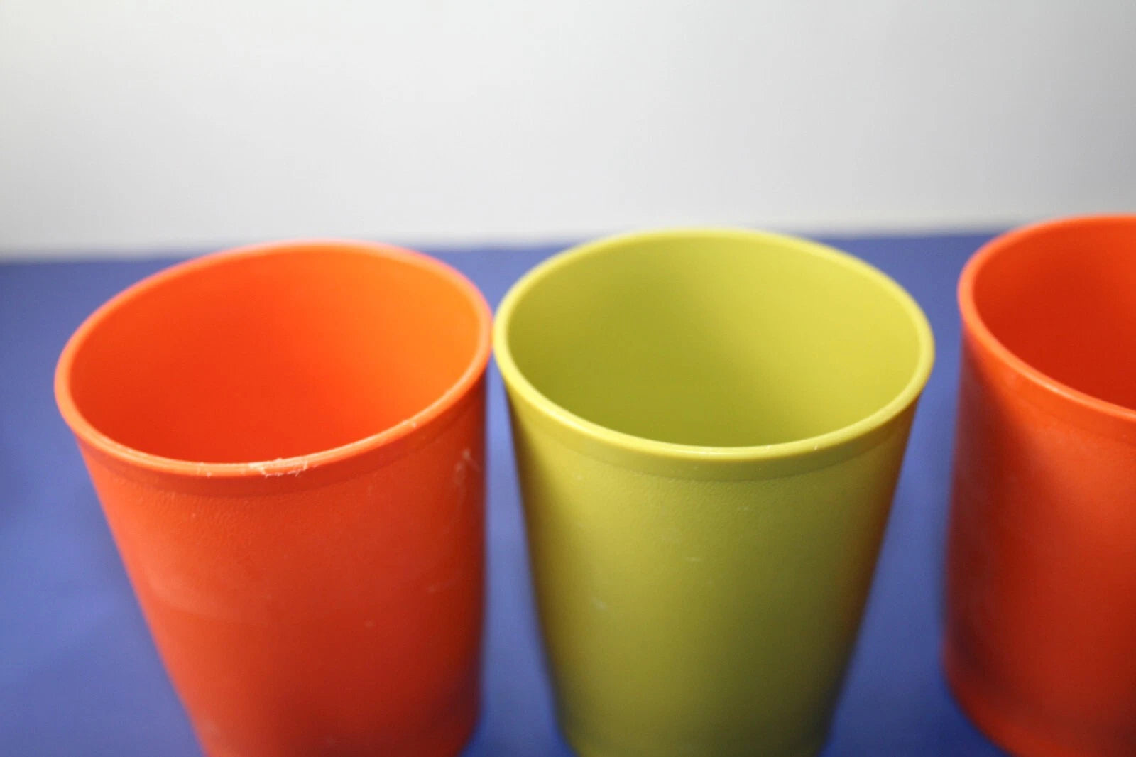 4 Vtg Tupperware #1251 6 oz "F" Juice Glass Cups Harvest Green, Orange, Brown | eBay