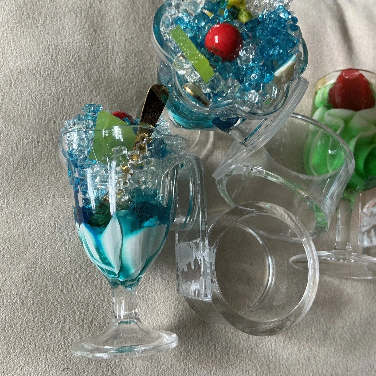 Vintage Lucite Napkin Rings Tropical Drink Cocktail Set/6 MCM TAGS | eBay