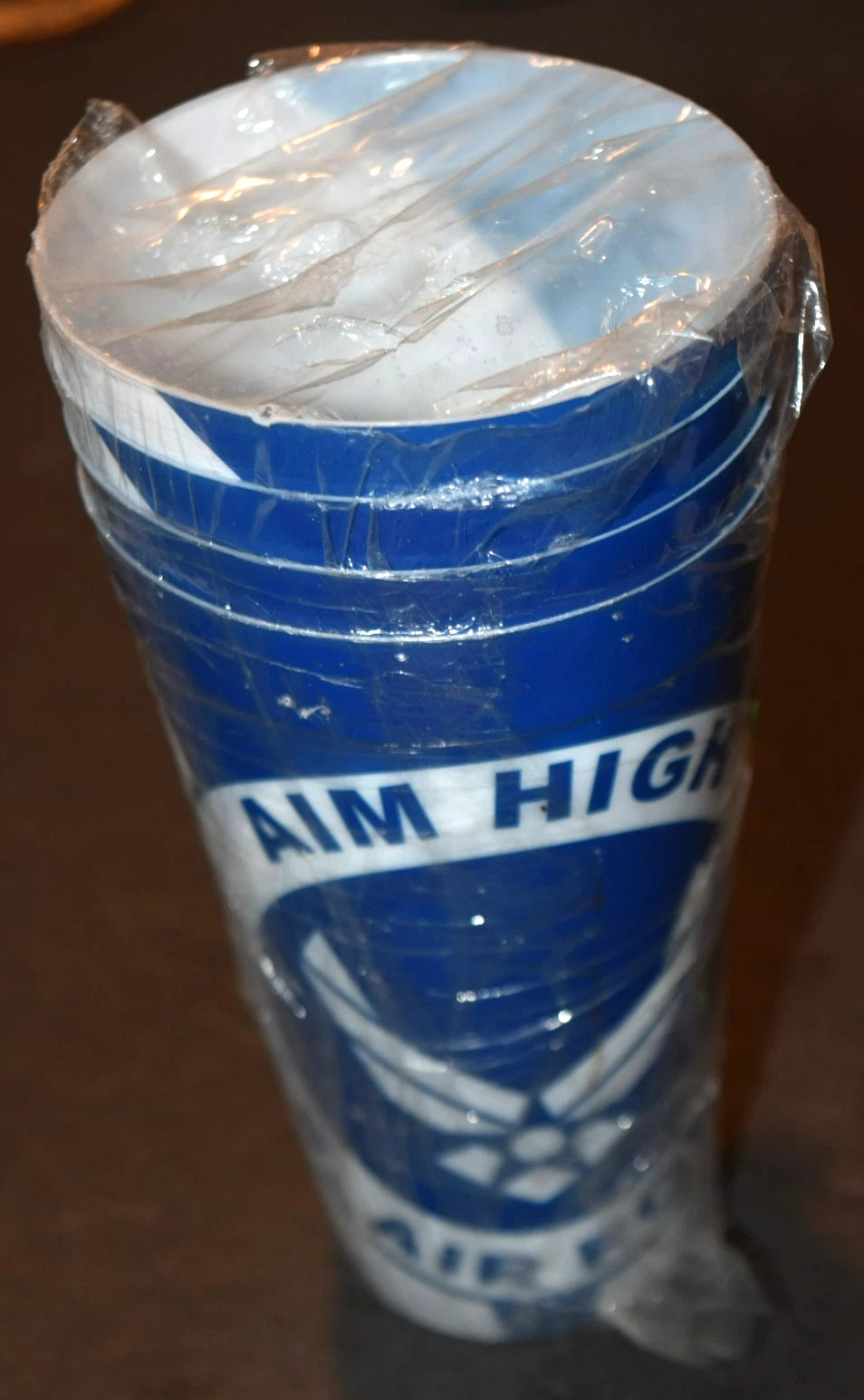 5 "AIM HIGH - U.S. AIR FORCE," BLUE and WHITE PLASTIC, (6" high) TUMBLER GLASSES | eBay