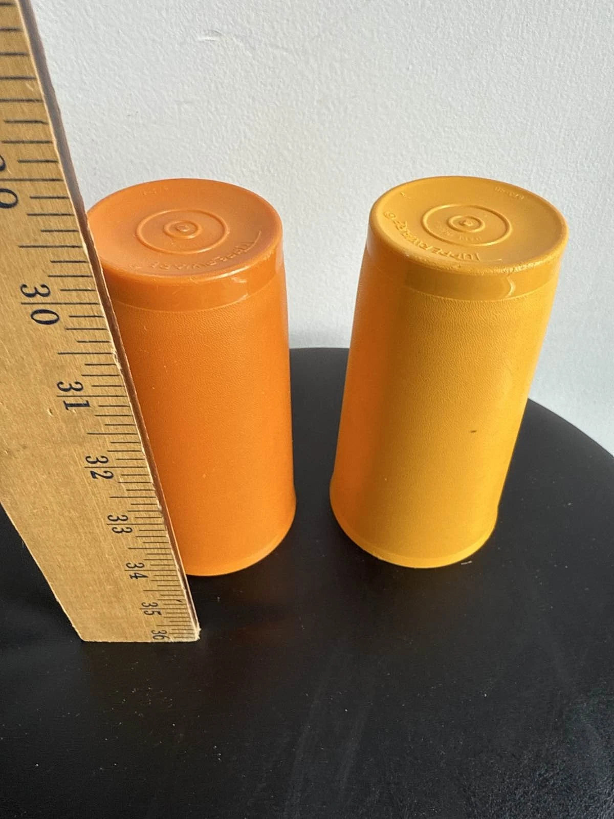Vintage Tupperware #1320 Tumblers 8oz Harvest Orange Yellow Set of 2 Cups | eBay