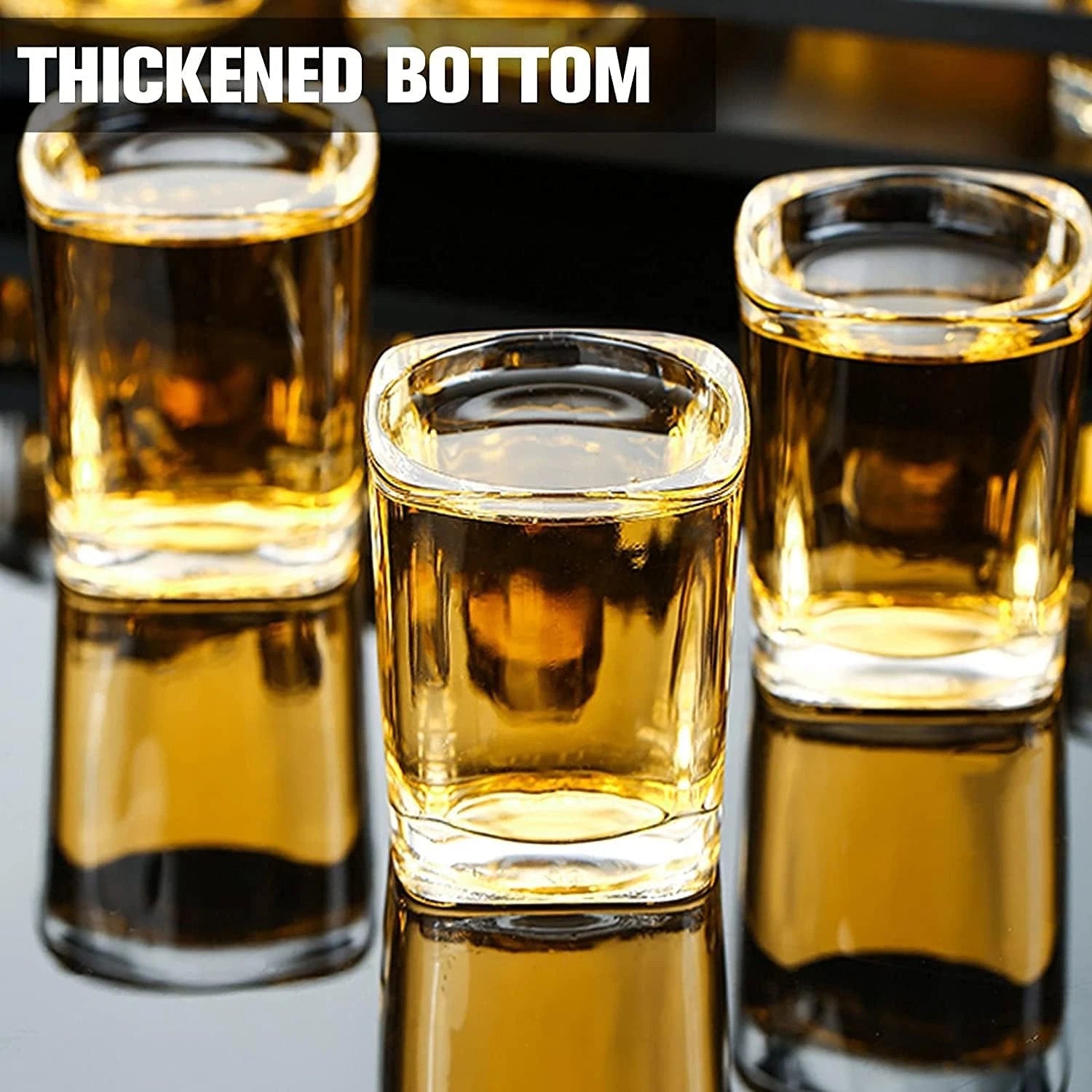 30 Pack Heavy Base Shot Glasses Bulk Vivimee 2.2 oz Square Shot Glasses Set C... | eBay