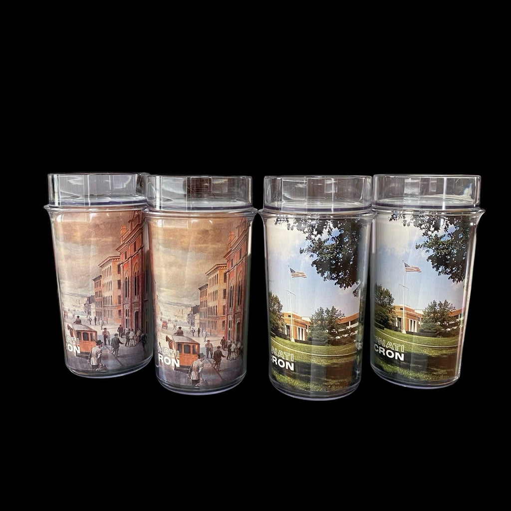 4 Thermo Serve CINCINNATI MILACRON 100 Year Anniversary Pictured Tumblers USA | eBay