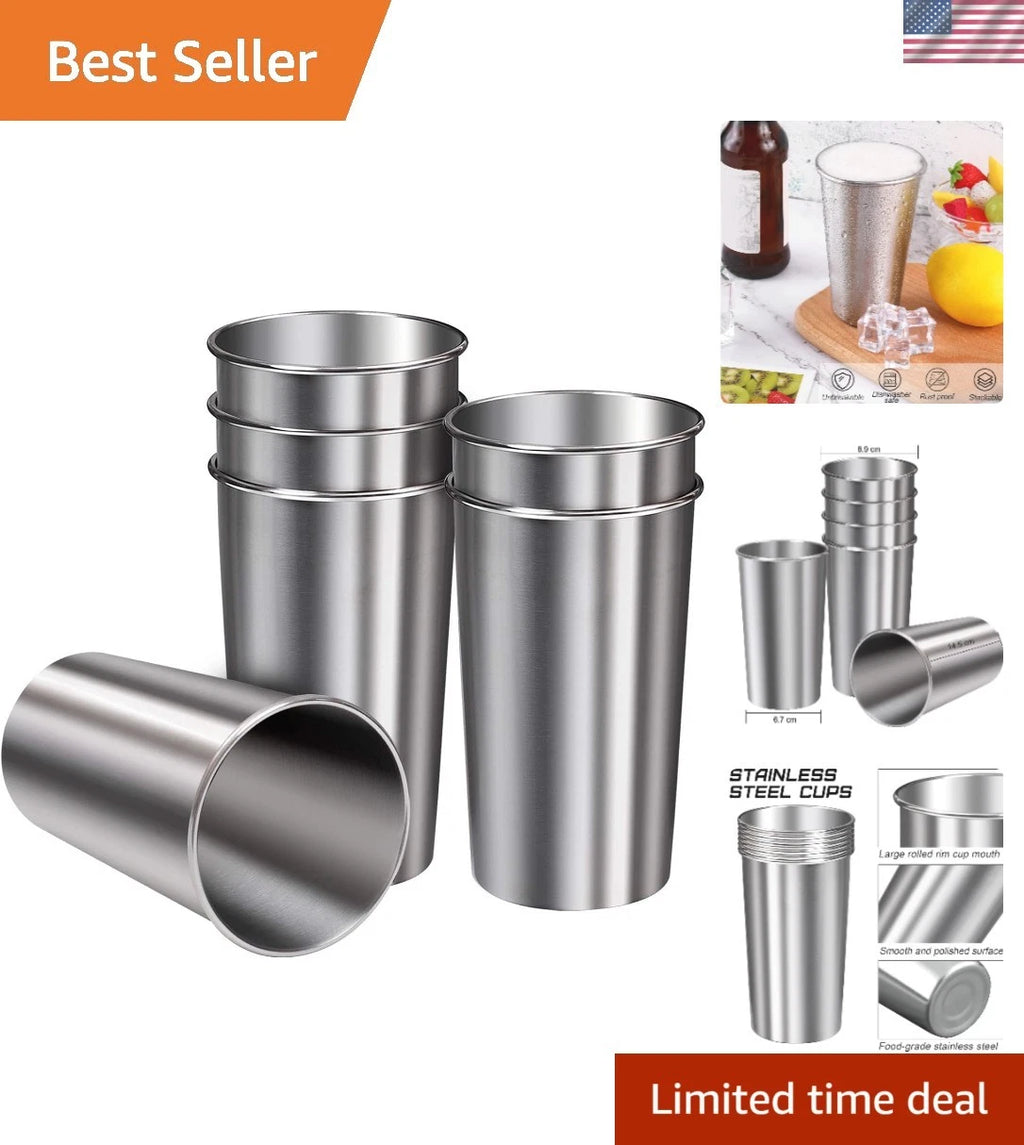 Shatterproof 20 oz Stainless Steel Drinking Cups - Eco-Friendly & Reusable | eBay