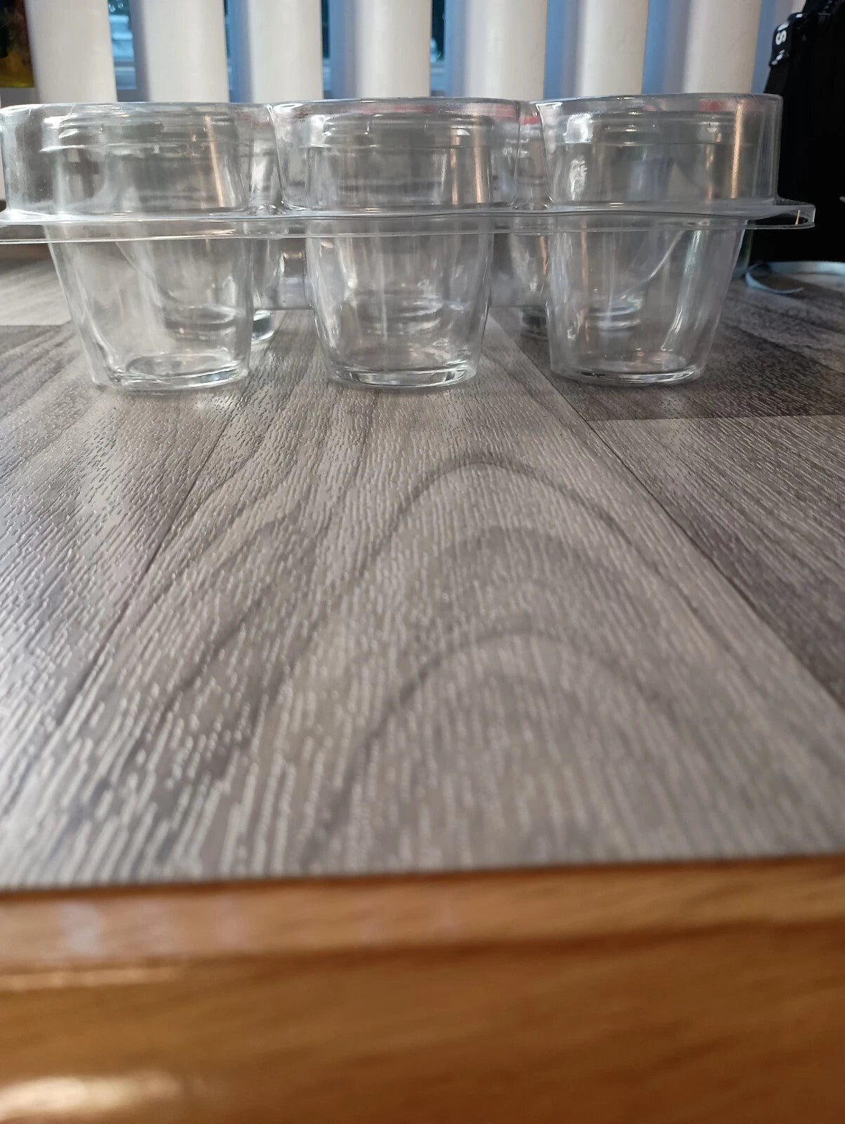 3 Mini Glass Jars And 3 Mini Glass Cups All With Plastic Lids Same Day Shipping! | eBay
