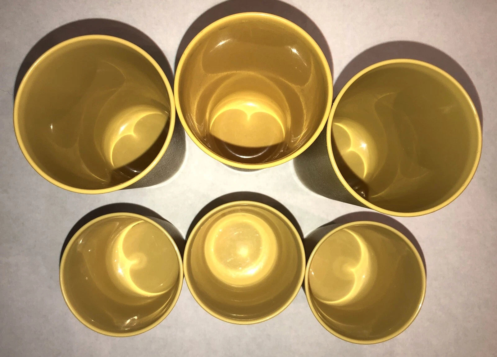 Vintage Tupperware Harvest Gold Tumblers Set of 6 - #1251 and #873 | eBay