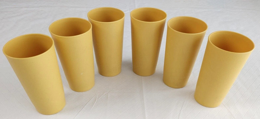 Lot of 6 Vintage 12 Oz Tupperware Tumblers 873 Harvest Gold #20159 | eBay