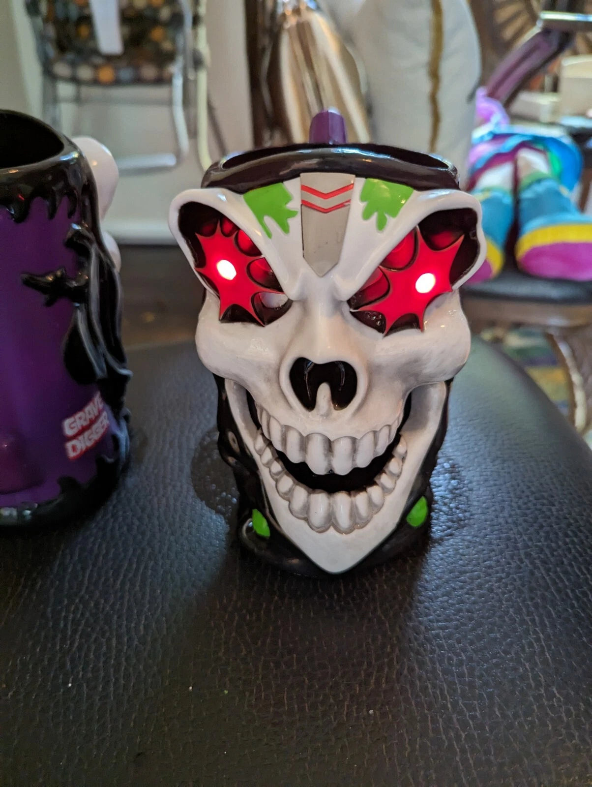 Monster Jam Grave Digger Truck 6” Plastic Light up Cup Mug Stein (2) Halloween | eBay
