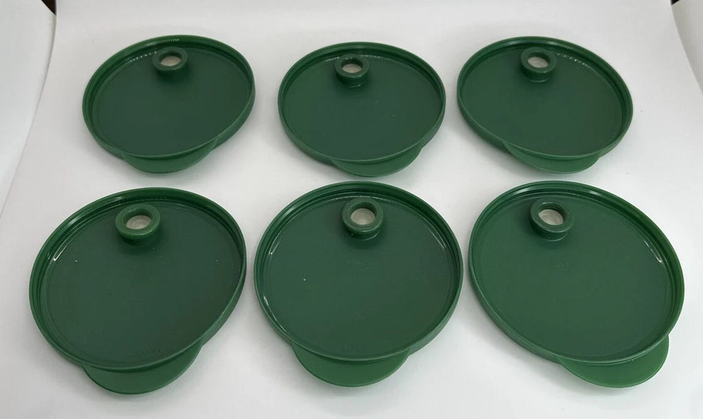 Tupperware Impressions Tumblers (6) Hunter Green & Drip-Less Seal Lids VTG NOS | eBay