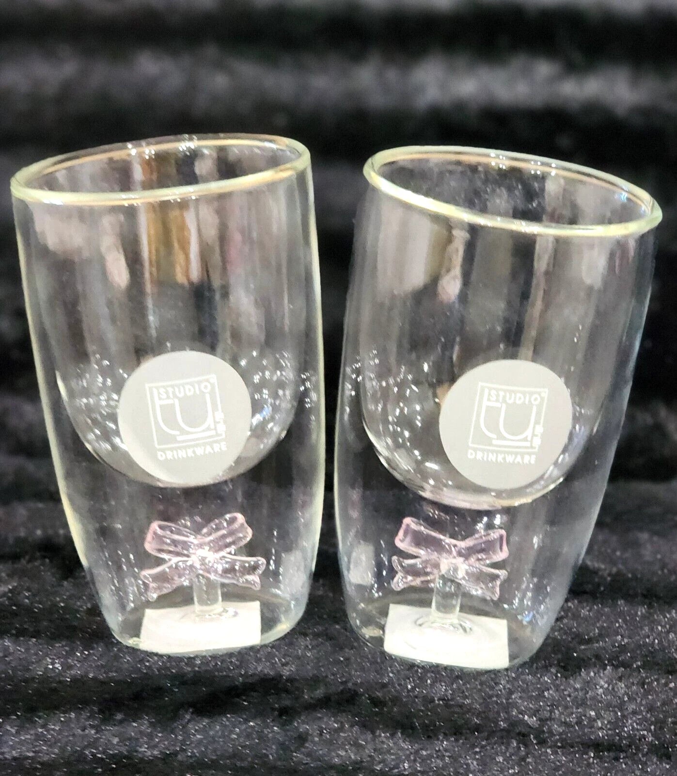 2 Studio Tu PINK BOW Icon Dbl Wall Acrylic Mug Cup 6" Coquette 12 oz Glass Bride | eBay