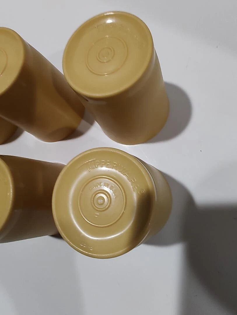 Tupperware Vintage Set of 6 Juice Cups Tumblers Harvest Gold 1251-32 | eBay