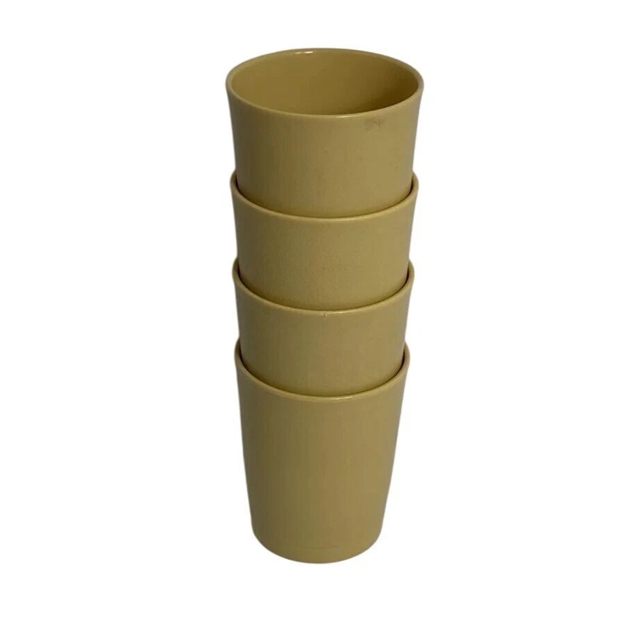 Tupperware 6 Oz Kids Juice Harvest Gold 4 Tumblers Cups Vintage #1251 USA Made | eBay