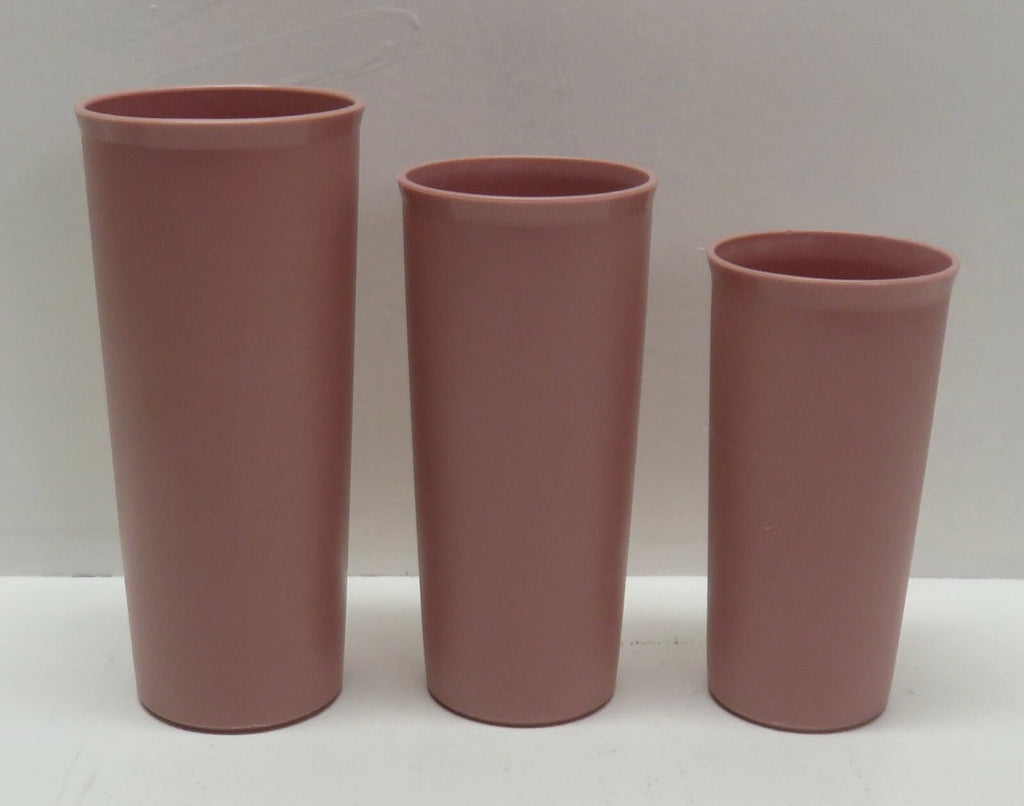Set of 3 Tupperware Nesting Tumblers Pink Rose Cups 107-33 / 115-6 / 116-17 | eBay