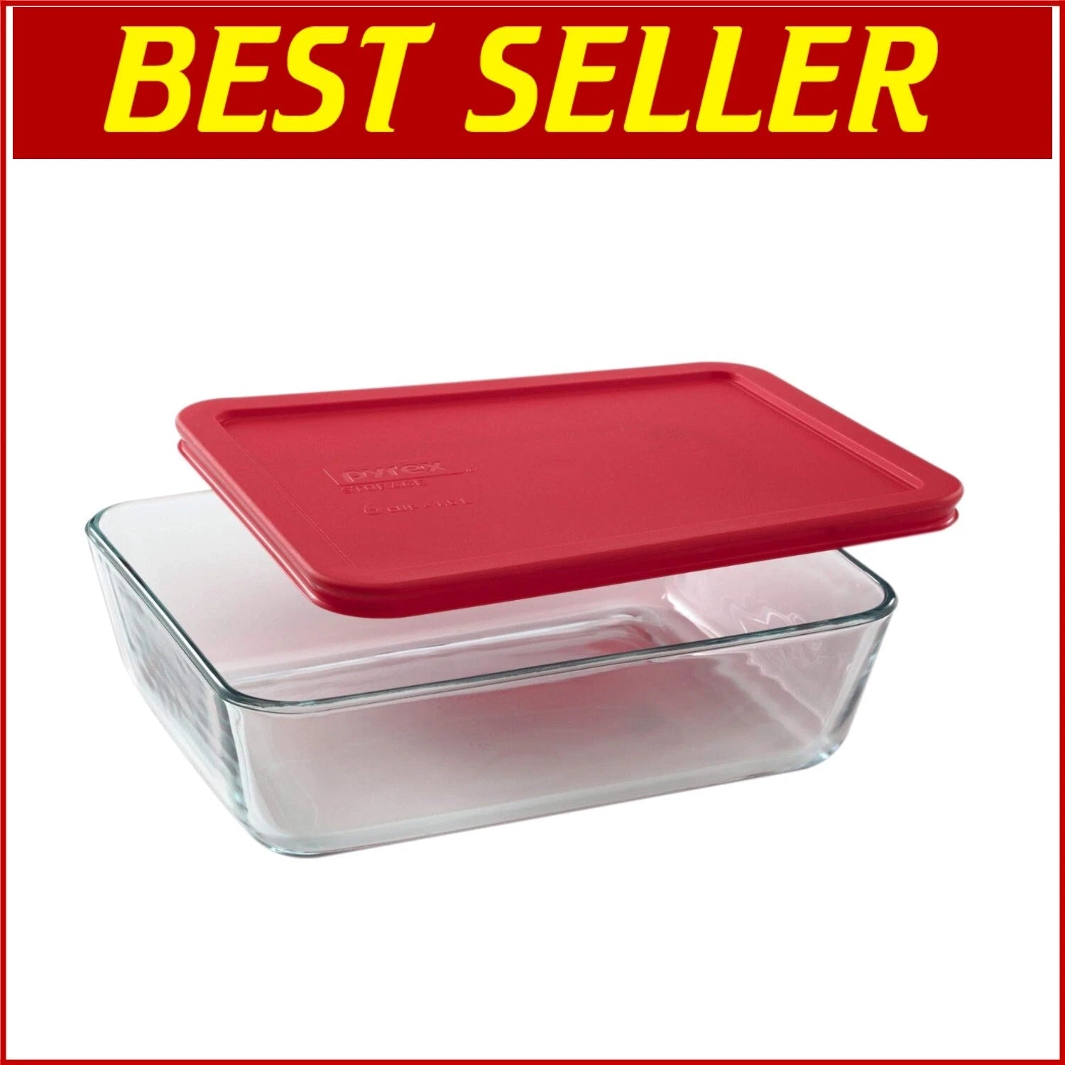 Set of 4 PYREX 6-Cup Rectangular Glass Storage Containers with BPA-Free Lids | eBay