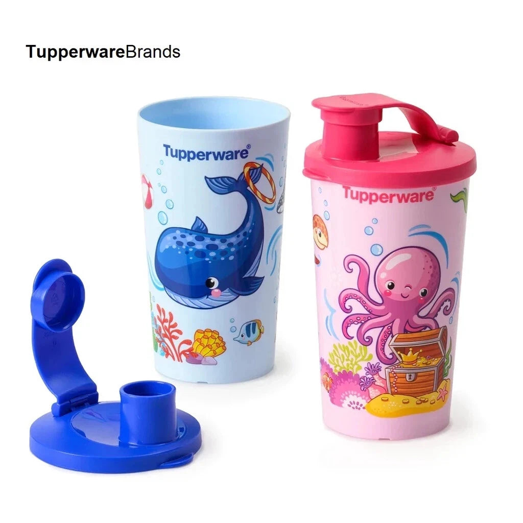 Tupperware (11oz) Kids Aqua Friends Tumbler Set (2pcs) | eBay