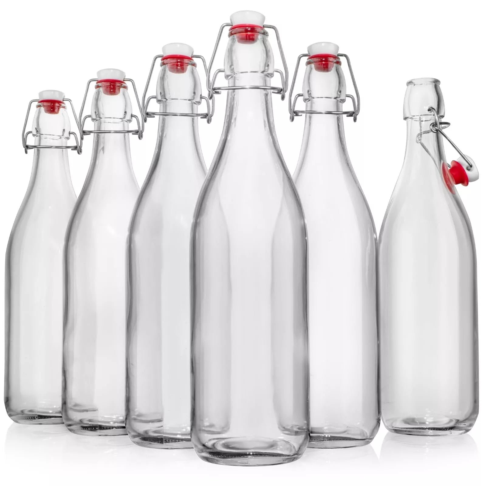 Giara Glass Bottle with Stopper Caps, Set of 6-33.75 Oz Swing Top Glass Bottl... | eBay
