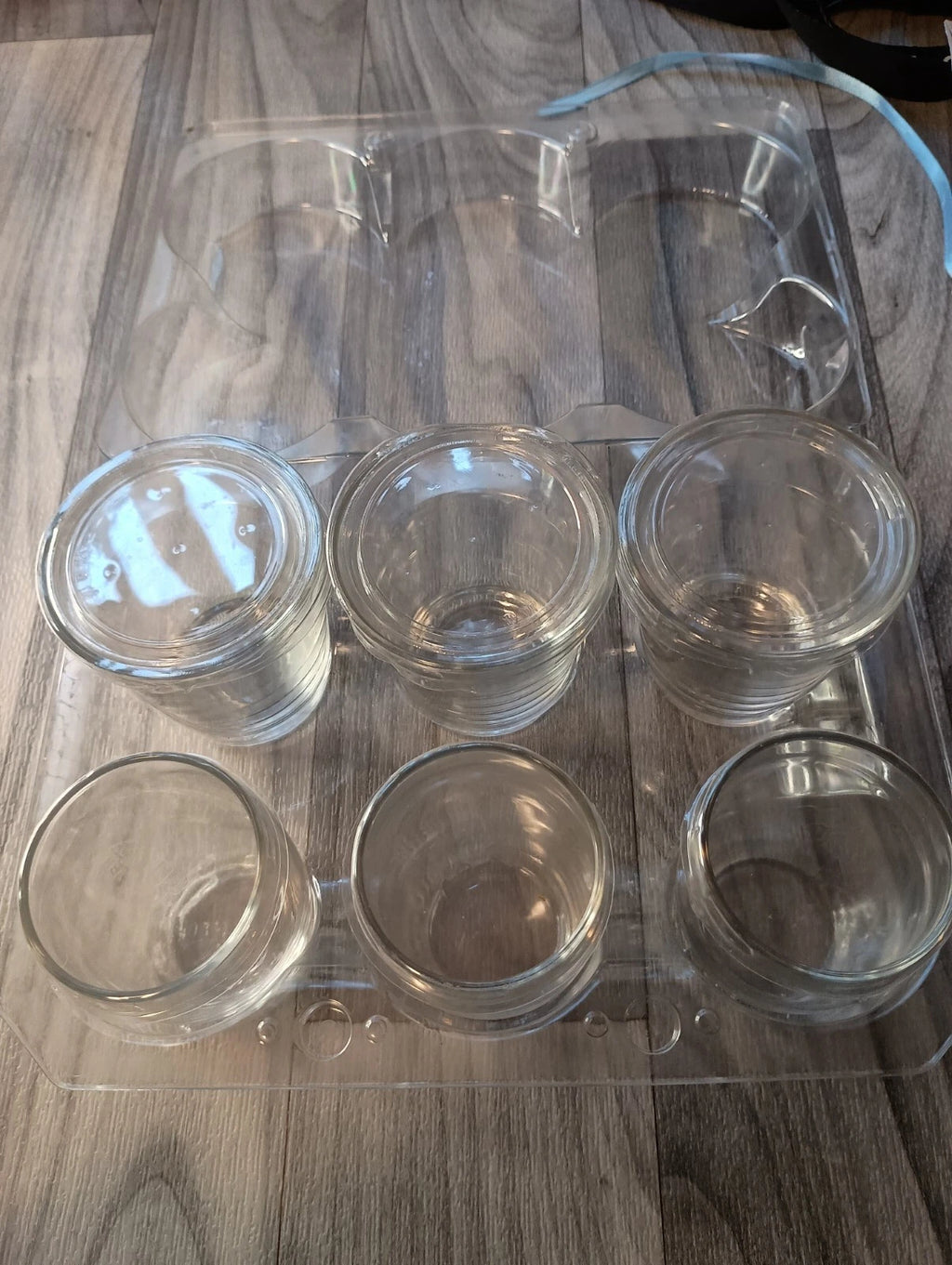 3 Mini Glass Jars And 3 Mini Glass Cups All With Plastic Lids Same Day Shipping! | eBay