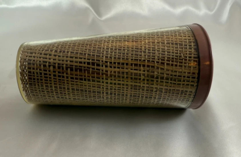 4 Thermo-Temp Thermoware Raffiaware 12 oz Tall Tumblers Brown Burlap Weave '50's | eBay