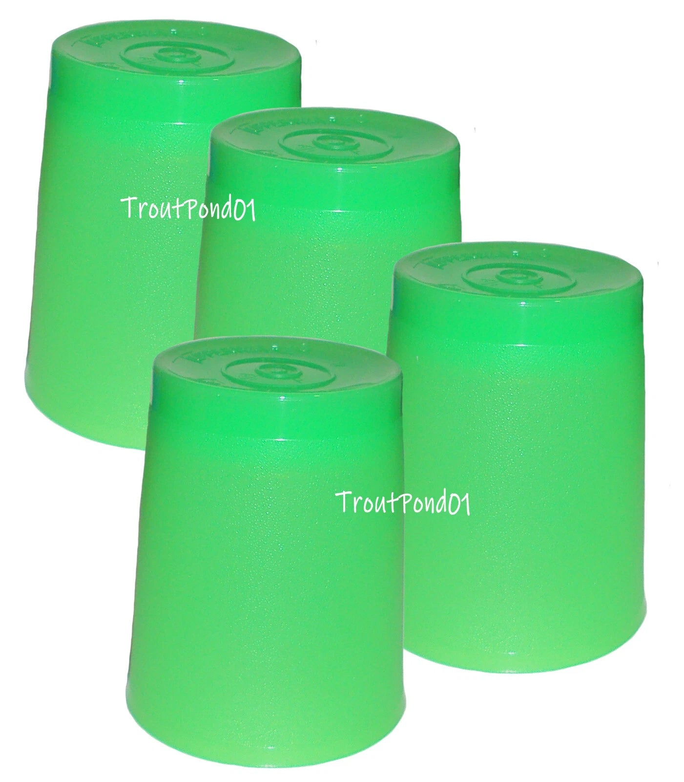 Tupperware Tumblers Small 6oz Cups Vtg Style Textured Weighted Bottom Lids Green | eBay
