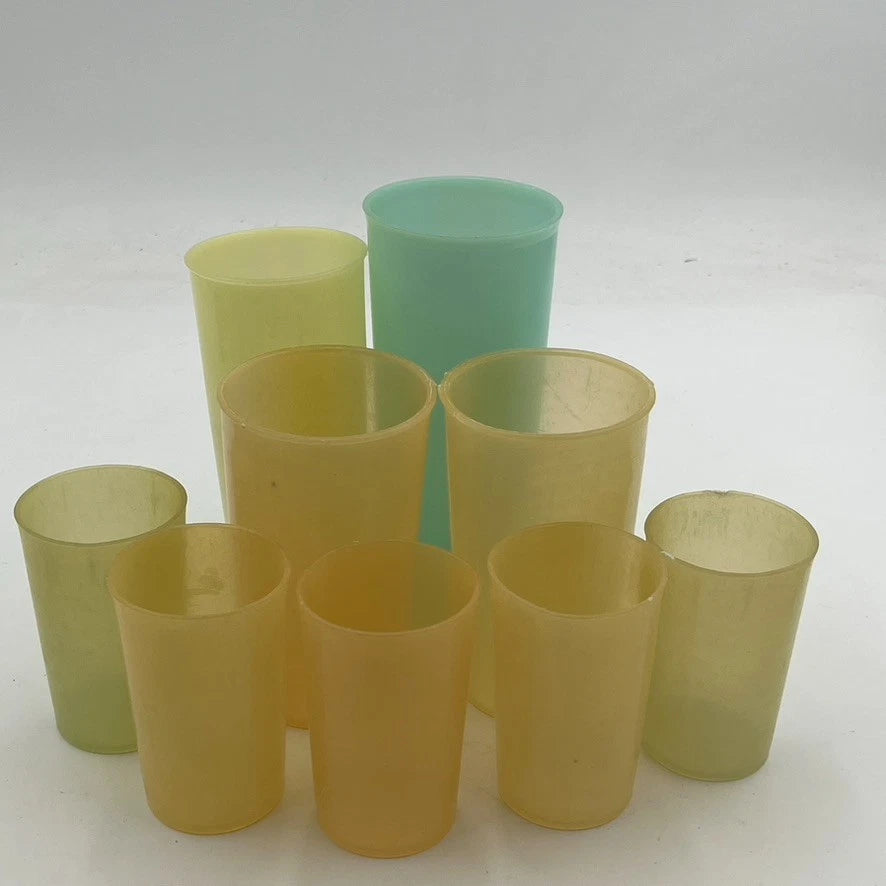 VINTAGE TUPPERWARE MILLIONAIRE LINE Of Cups Lot Of 9 Various Sizes | eBay