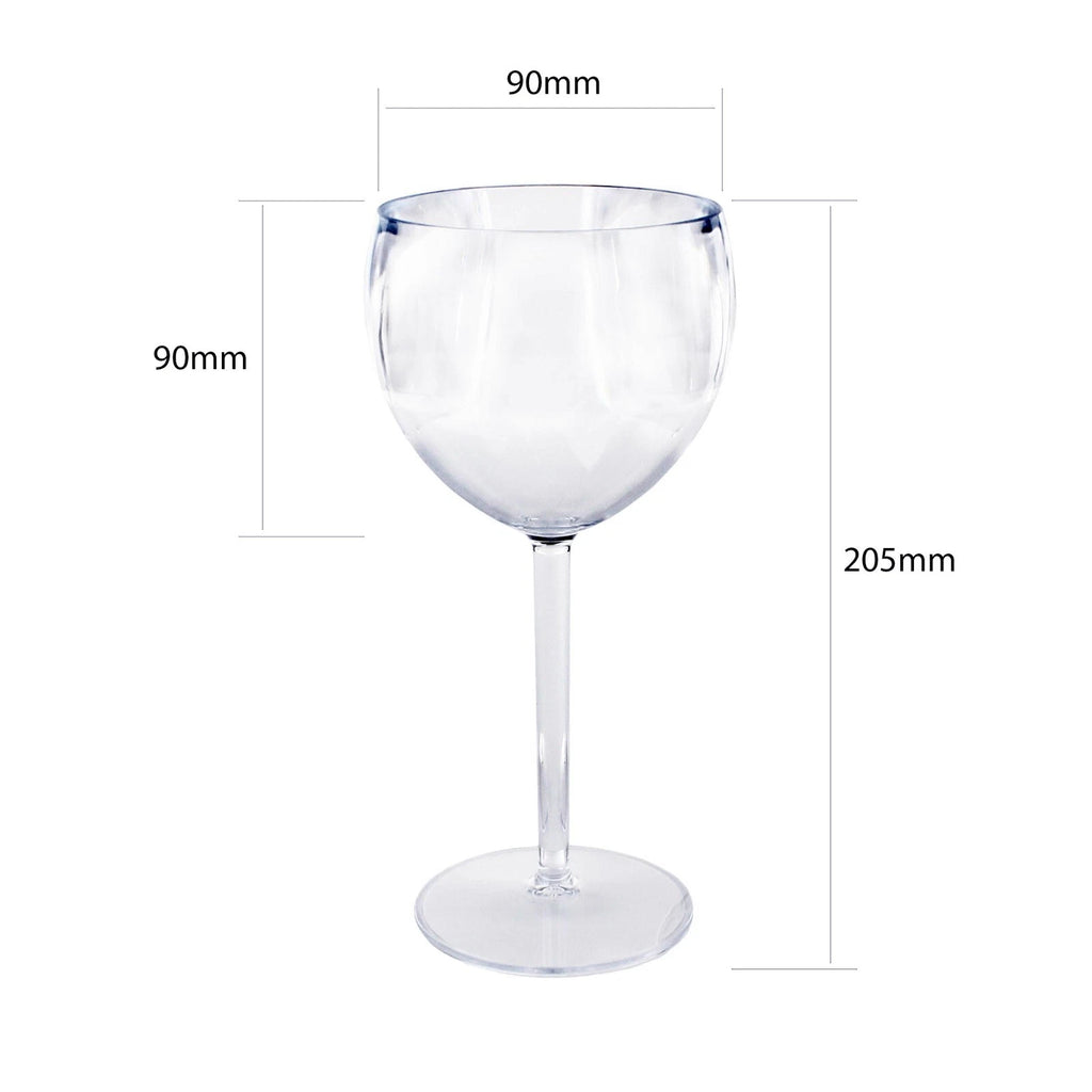 6 x Reusable Gin Glasses BPA Free Plastic Clear 400ml Capacity Balloon Bowl | eBay