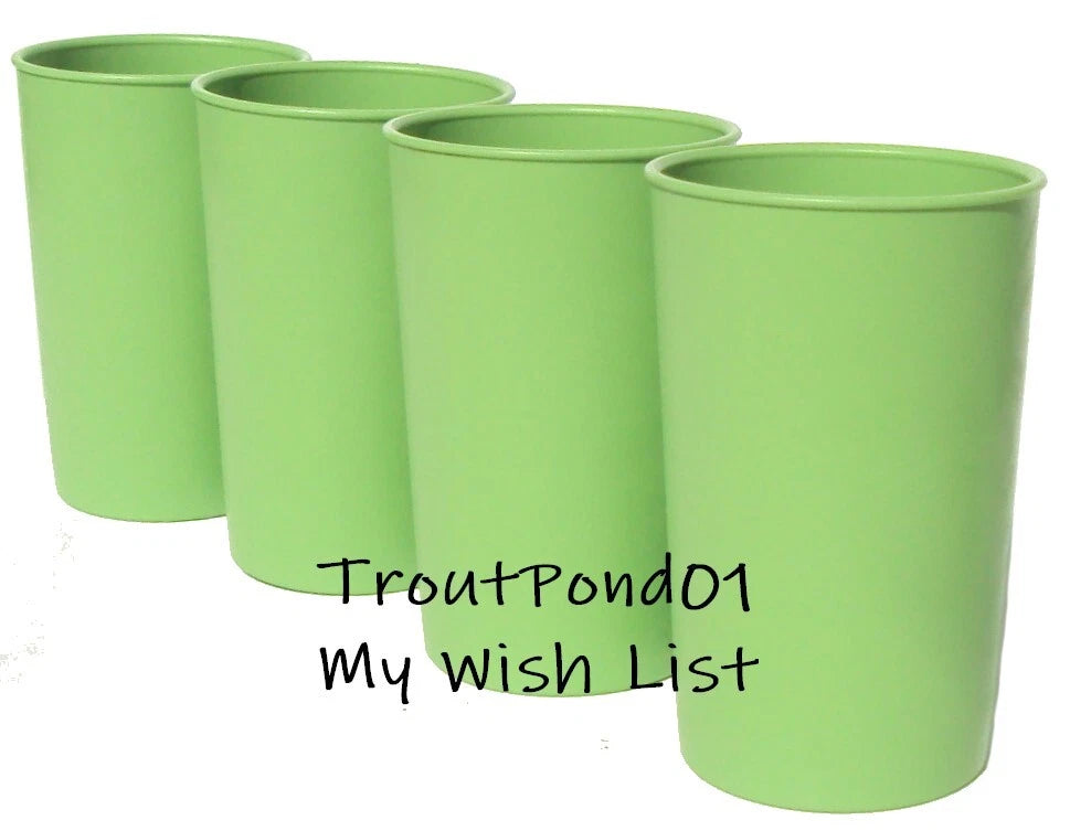 Tupperware Vintage 6 oz Small Stacking Tumblers Set 4 Candy Apple Green New NOS | eBay