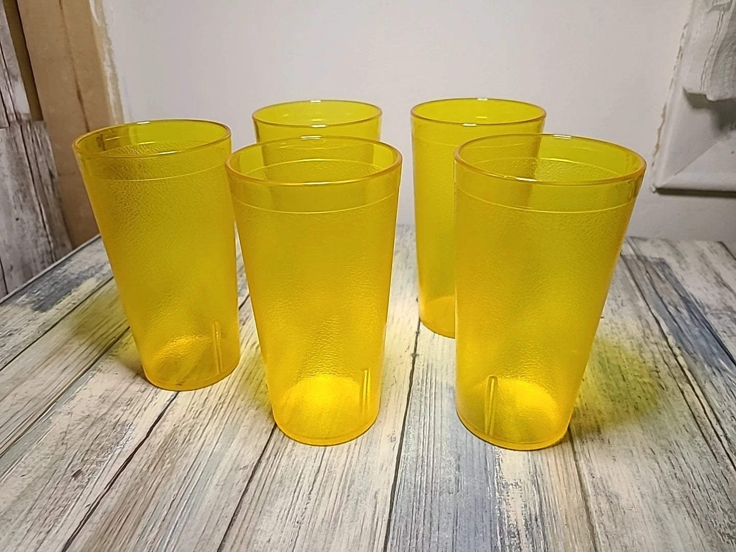 Five Yellow Texan 12 Oz Cups. Vintage. Good Shape | eBay
