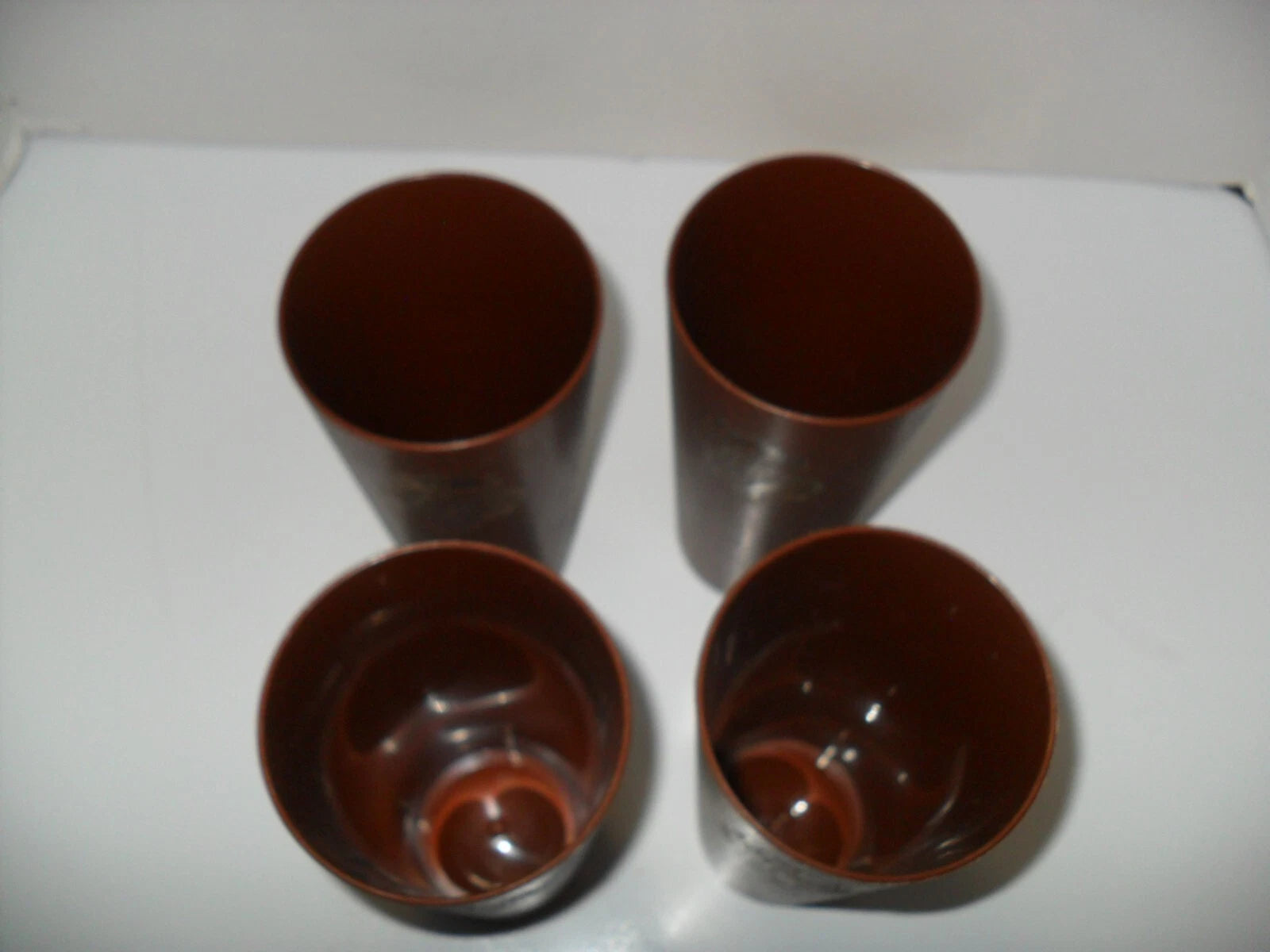 Vintage NASCO MCM Brown Plastic Gold Mushroom Set of 4 Tumblers | eBay