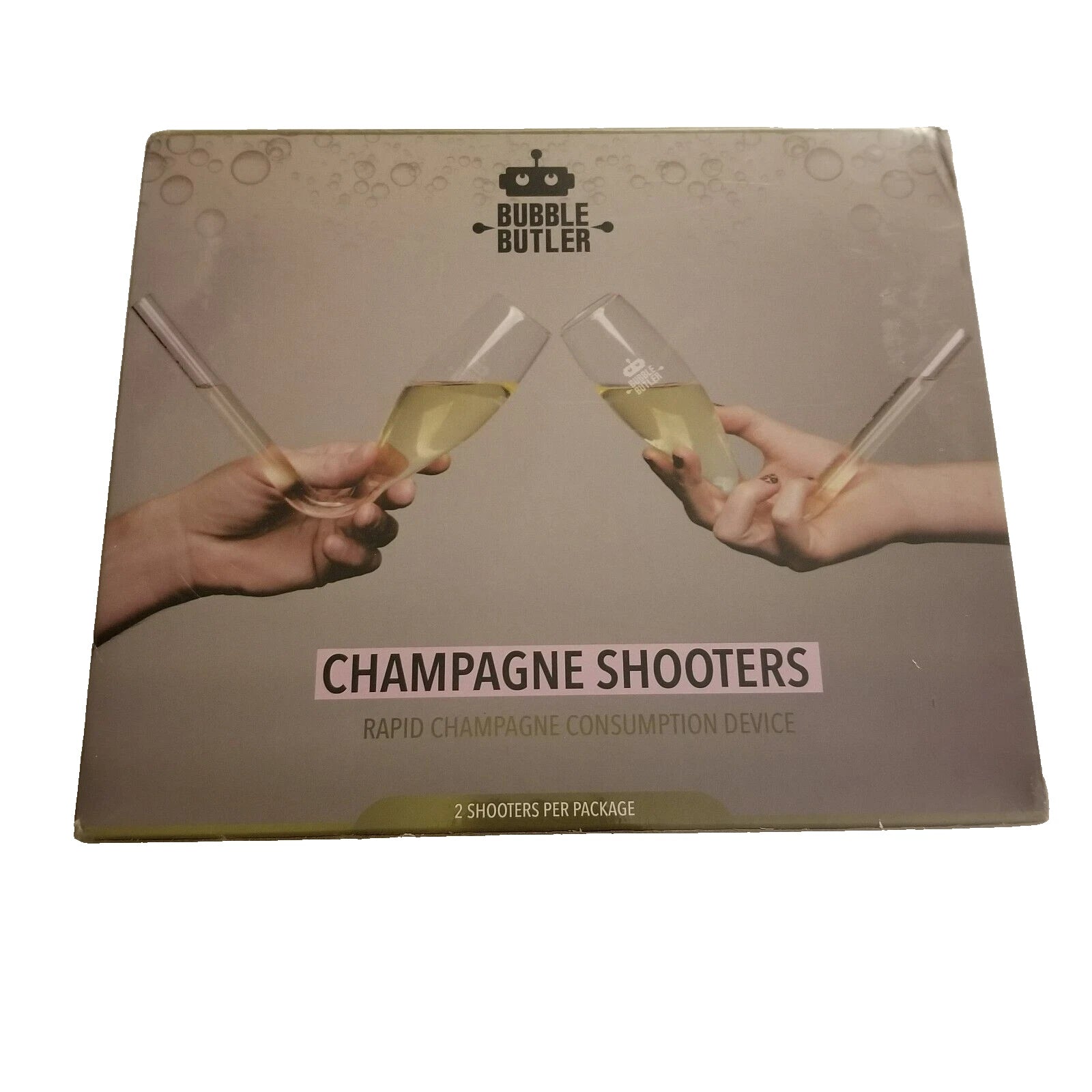 Bubble Butler (2) Acrylic Champagne Shooters Glasses 6 oz - Sealed New | eBay