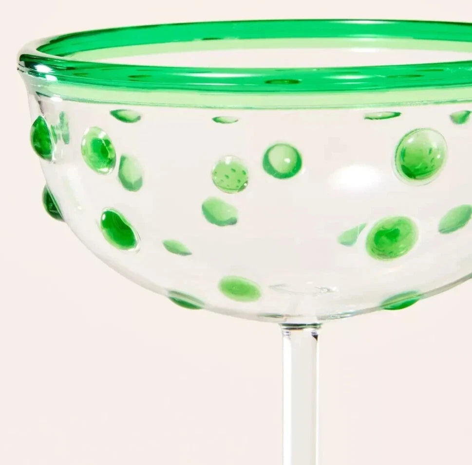 8.11oz 4pc Polka Dot Acrylic Coupe Drinkware Set *NEW* kate spade x target | eBay