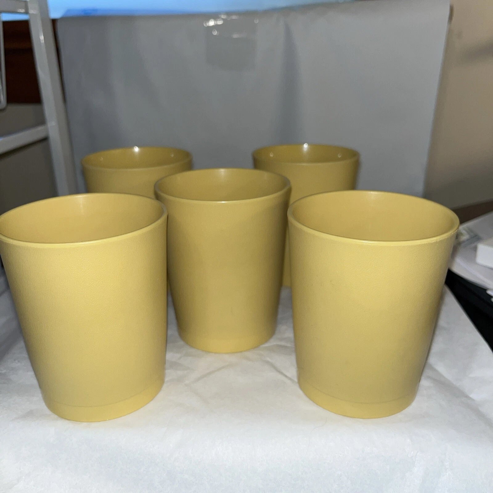 Set Of 5 Vintage Tupperware Harvest Gold 6 oz Plastic Tumbler Cups | eBay