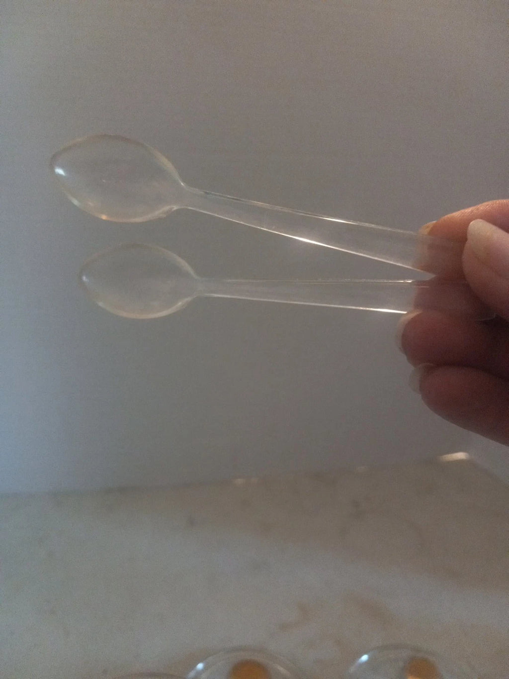 Vtg. Jelly Jar With Lid & Plastic Spoon Clear Glass Floral In Gold Trim Set Of 2 | eBay