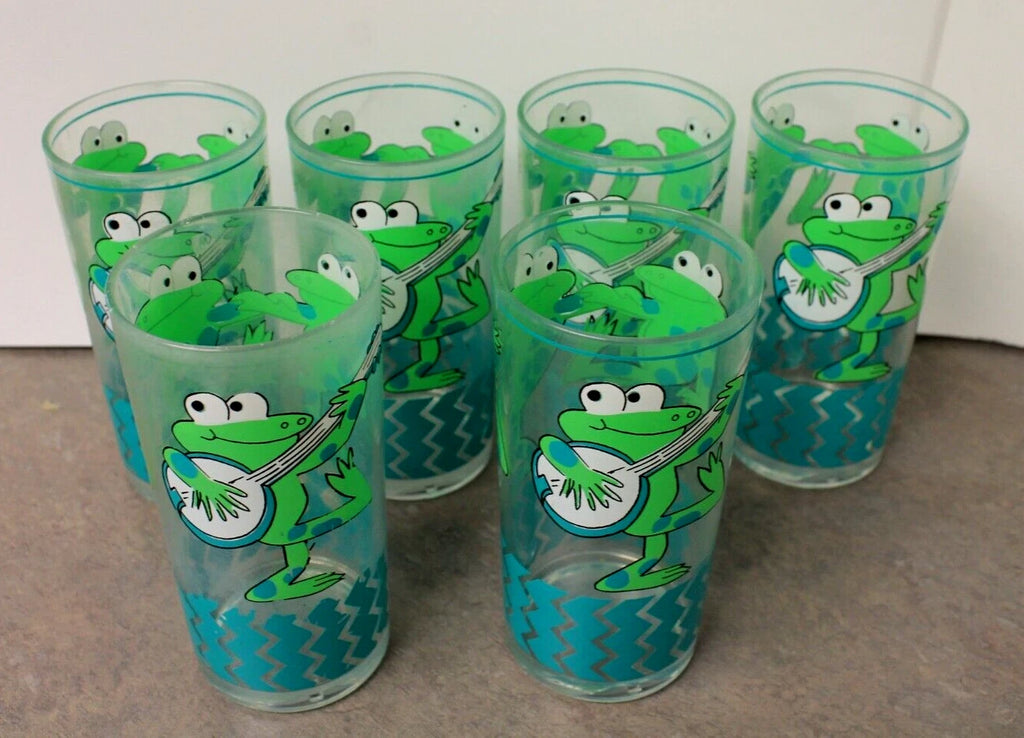 Vintage HJ Stotter Frog Acrylic Tray w/ 6 Tumblers, 4 Cups | eBay