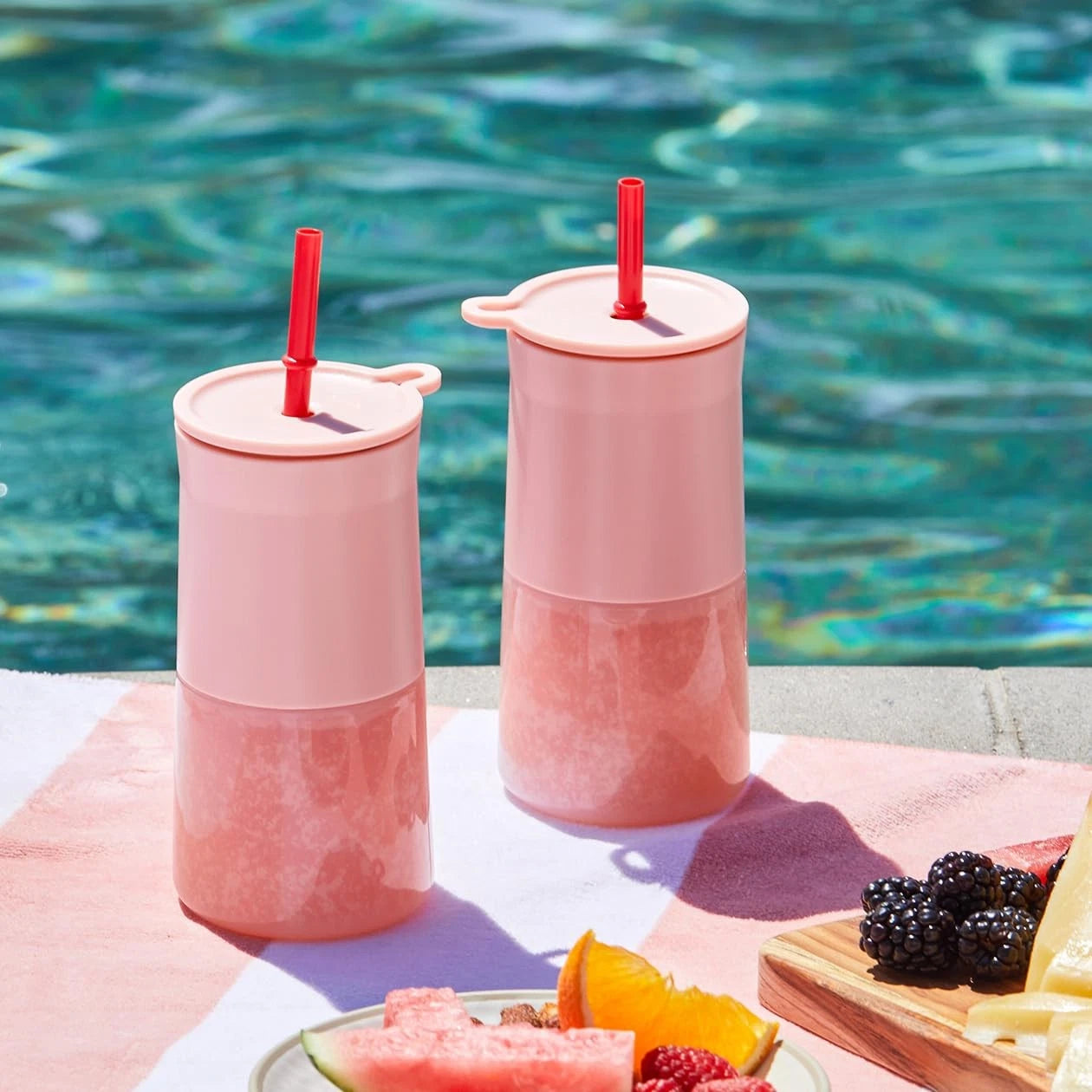 Frozen Cocktail Silicone Tumbler, Set of 2, Pink | eBay